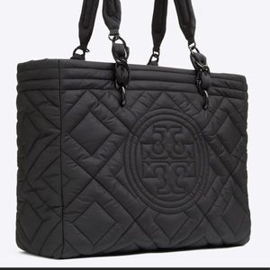 Tory Burch Fleming Nylon Quilted Tote